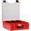 StorageTek Case Large Clear PC Lid c/w dividers-Red with Black Clasps - 33STLC-RD