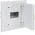 Small distributor,golf,flush,1row,4M,IP40,MS-terminal,ANZ,N+PE,white door