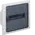 Small distributor,golf,flush,1row,12M,IP40,MS-terminal,ANZ,N+PE,transparent door