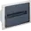 Small distributor,golf,flush,1row,18M,IP40,MS-terminal,ANZ,N+PE,transparent door