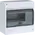 Sm.distr.,VD/IC²,surface,1row,8M,IP40,MS-terminals,N+PE,AUS,transparent door