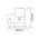 WALL Int City S/M 6W + 3W Reader Matt Wh w/Frosted Diff RIGHT