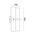 PILLAR Up/Dn GU10 x 2 SQ Base IP65 Blk OD105mm X H 300mm