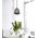 PENDANT ES Smoke Glass Angled Bell w/Ant.Brass Highlgt OD170mm