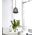 PENDANT ES Smoke Glass Angled Bell w/Ant.Brass Highlgt OD170mm