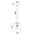 PENDANT ES Smoke Glass Angled Bell w/Ant.Brass Highlgt OD170mm