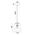 PENDANT ES Smoke Glass Angled Bell w/Ant.Brass Highlgt OD170mm