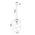 PENDANT ES Smoke Glass Oblong Ant.Brass Highlight OD175mm