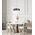 PENDANT ES 40W DOME Smokey Black Glass w/Brass Highlight OD420mm