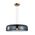 PENDANT ES 40W DOME Smokey Black Glass w/Brass Highlight OD420mm