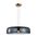 PENDANT ES 40W DOME Smokey Black Glass w/Brass Highlight OD420mm