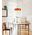 PENDANT ES 40W DOME Green Glass w/Brass Highlight OD420mm
