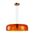 PENDANT ES 40W DOME Smokey Black Glass w/Brass Highlight OD420mm