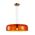 PENDANT ES 40W DOME Smokey Black Glass w/Brass Highlight OD420mm