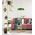 PENDANT ES 40W DOME Green Glass w/Brass Highlight OD420mm