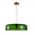 PENDANT ES 40W DOME Green Glass w/Brass Highlight OD420mm