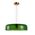 PENDANT ES 40W DOME Green Glass w/Brass Highlight OD420mm