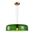PENDANT ES 40W DOME Orange Glass w/Brass Highlight OD420mm
