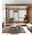 PENDANT ES 40W DOME Smokey Black Glass x3 w/Brass Highlight OD420mm