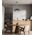 PENDANT ES 40W DOME Smokey Black Glass x3 w/Brass Highlight OD420mm