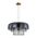 PENDANT ES 40W DOME Smokey Black Glass x3 w/Brass Highlight OD420mm