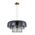 PENDANT ES 40W DOME Smokey Black Glass x3 w/Brass Highlight OD420mm