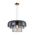 PENDANT ES 40W DOME Smokey Black Glass x3 w/Brass Highlight OD420mm
