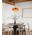 PENDANT ES 40W DOME Smokey Black Glass x3 w/Brass Highlight OD420mm