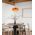 PENDANT ES 40W DOME Orange Glass x3 w/Brass Highlight OD420mm