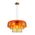 PENDANT ES 40W DOME Orange Glass x3 w/Brass Highlight OD420mm