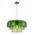 PENDANT ES 40W DOME Orange Glass x3 w/Brass Highlight OD420mm