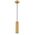 PENDANT GU10 10W Gold Aluminium Ribbed Cylinder OD65mm