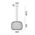 PENDANT ES 40W Clear Glass w/Segments Chrome Highlight DOME OD400mm