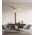 PENDANT ES 40W Clear Glass w/Segments Chrome Highlight DOME OD400mm