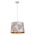 PENDANT ES 60W Blk w/Gold Interior Iron SLANTED w/Maple Leaf Pattern OD350 x H250 mm