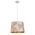 PENDANT ES 60W Blk w/Gold Interior Iron SLANTED w/Maple Leaf Pattern OD350 x H250 mm