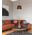 PENDANT ES 60W Blk w/Gold Interior Iron SLANTED w/Geometry Pattern OD350 x H250 mm