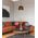 PENDANT ES 60W Blk w/Gold Interior Iron SLANTED w/Geometry Pattern OD350 x H250 mm