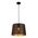 PENDANT ES 60W Blk w/Gold Interior Iron SLANTED w/Geometry Pattern OD350 x H250 mm