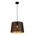 PENDANT ES 60W Blk w/Gold Interior Iron SLANTED w/Geometry Pattern OD350 x H250 mm