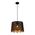 PENDANT ES 60W Blk w/Gold Interior Iron SLANTED w/Flower Pattern OD350 x H250 mm