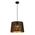 PENDANT ES 60W Blk w/Gold Interior Iron SLANTED w/Fleur Pattern OD350 x H250 mm