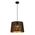 PENDANT ES 60W Blk w/Gold Interior Iron SLANTED w/Fleur Pattern OD350 x H250 mm