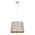 PENDANT ES 60W Wh w/Gold Interior Iron SLANTED w/Fleur Pattern OD350 x H250 mm