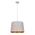 PENDANT ES 60W Blk w/Gold Interior Iron SLANTED w/Fleur Pattern OD350 x H250 mm