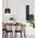 PENDANT ES 60W Blk w/Gold Interior Iron SLANTED w/Maple Leaf Pattern OD350 x H250 mm