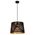 PENDANT ES 60W Blk w/Gold Interior Iron SLANTED w/Maple Leaf Pattern OD350 x H250 mm