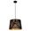PENDANT ES 60W Blk w/Gold Interior Iron SLANTED w/Maple Leaf Pattern OD350 x H250 mm