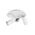 SPOT GU10 X 3 Outdoor Ceiling Adjustable White IP54 RND Base OD240mm x H188mm