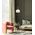 PENDANT ES 72W Large Frosted Wine Glass Ribbed w/Blk Highlight OD250 x H430mm